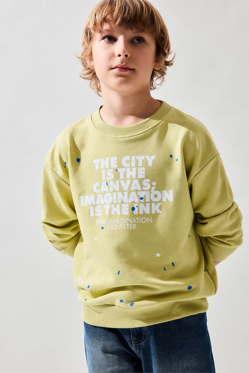 ديفاكتو Boy Effect Print Sweatshirt