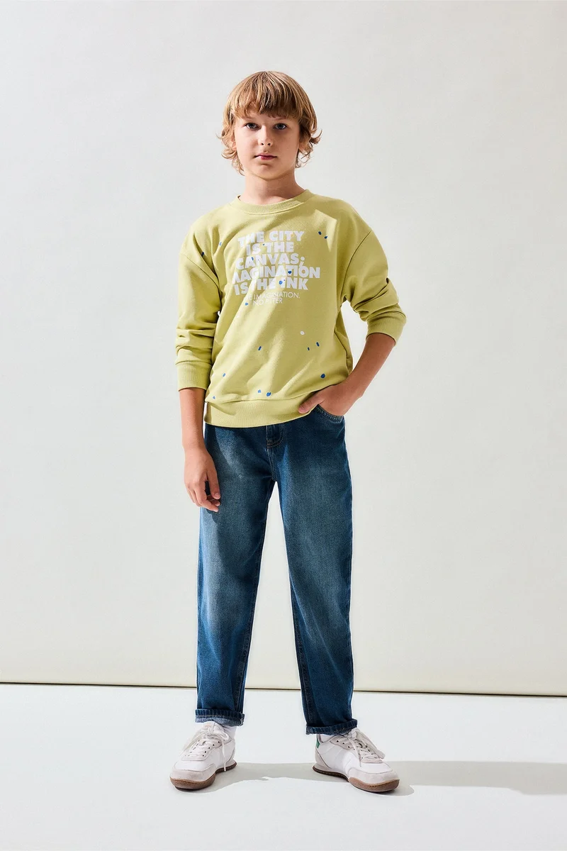 ديفاكتو Boy Effect Print Sweatshirt