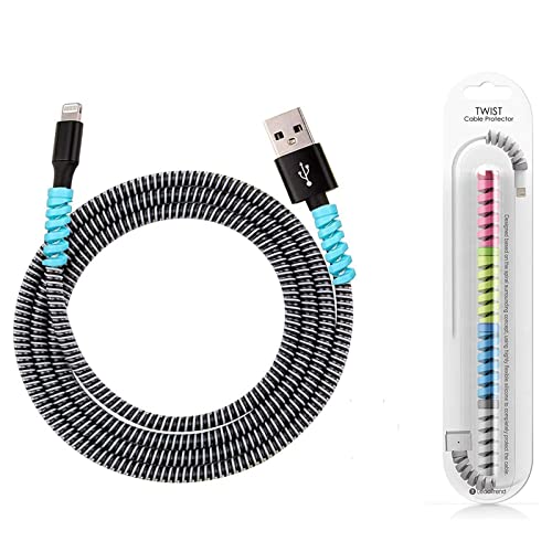 VEROX Charger Cable Protector for Type C Wires 1.5 Meter with 4 Pcs Spiral Winder| Cable Protectors for Wires Earphone Data Cable Charging Cord Cover - Image 1
