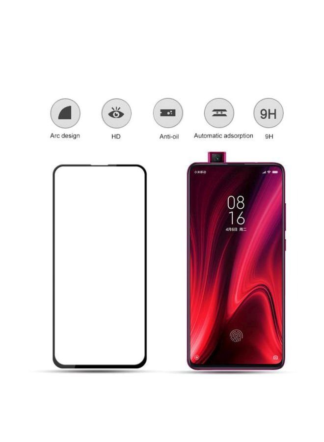 واقي شاشة من الزجاج المقوى لهاتف Xiaomi Mi 9T / Redmi K20 Pro / K20 أسود / شفاف - Image 3