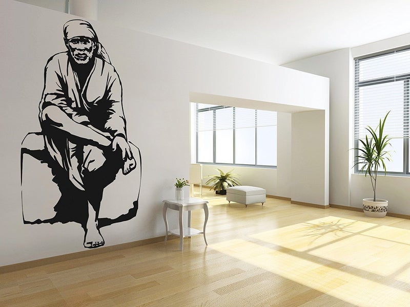 PAPER PLANE DESIGN Shirdi Sai Baba Vinyl Wall Decals Sticker for Home Decor (Multicolour, 20 inch x 38 inch) - Image 1