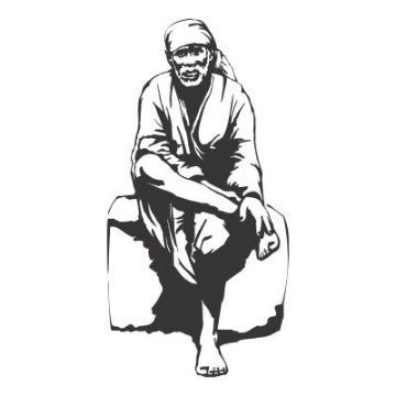 PAPER PLANE DESIGN Shirdi Sai Baba Vinyl Wall Decals Sticker for Home Decor (Multicolour, 20 inch x 38 inch) - Image 2