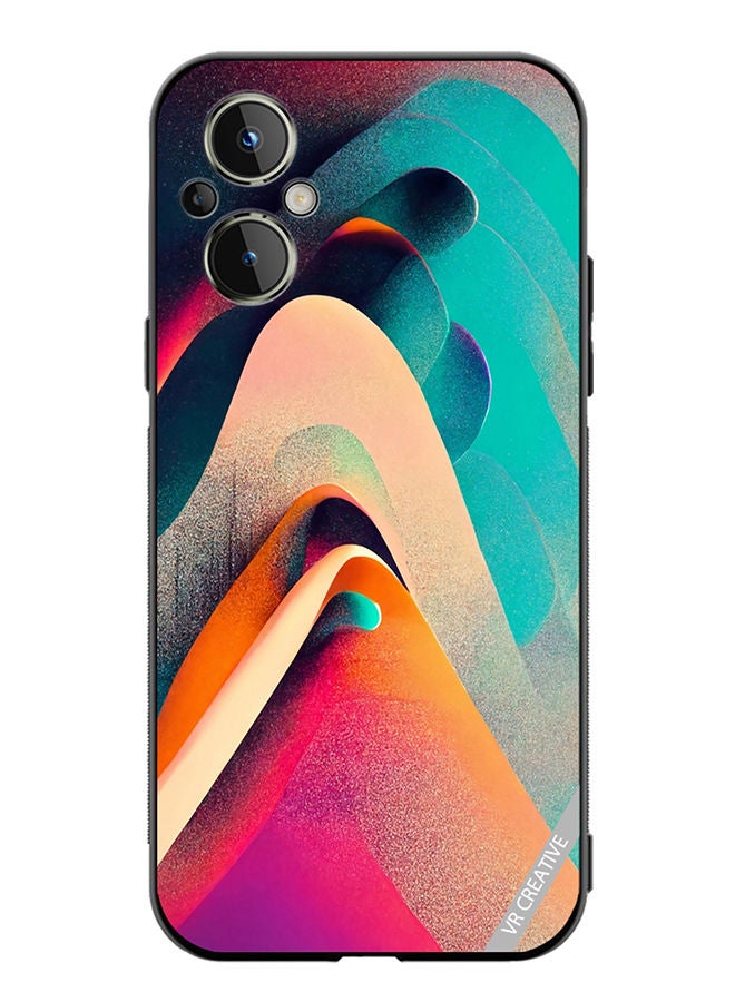 VR CREATIVE Protective Case Cover For OnePlus Nord N20 5G Abstract Waves Lines Design Multicolour - Image 1