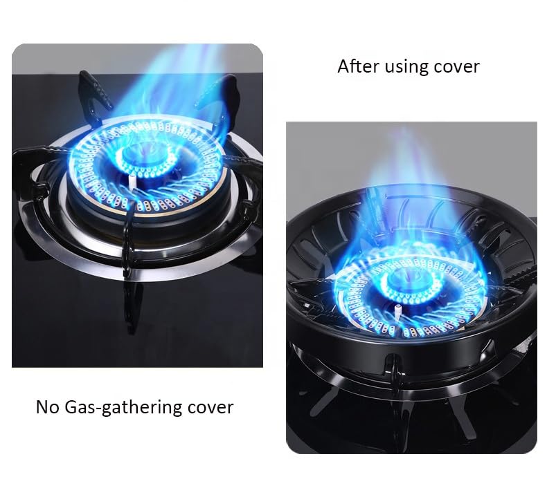 Kunya Gas Saver Burner Stands – Fire & Windproof, Energy-Efficient 4-Leg Support for Indian Gas Stoves, 0.7mm Durable Construction (1, Black) - Image 5