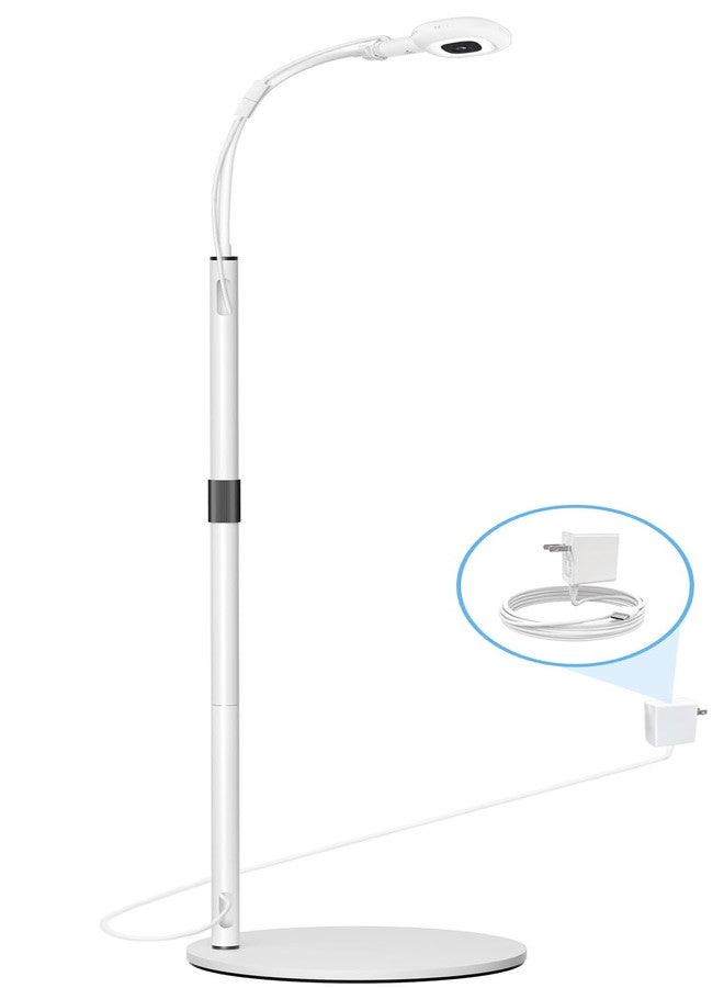 Derebir Upgraded Floor Stand for Nanit Pro Baby Monitor, Heavy-Duty Gooseneck 360° Swivel Holder Mount-Extendable Height & Stable Base with 10FT Charging Cable Adapter-Prevents Falling Off - Image 1