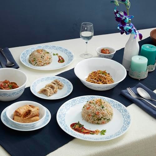 Corelle Skyline Bay Garden - 17cm Small Plate/B&B Plate Pack of 6 | for Family of 6 | Break & Chip Resistant | Lightweight & Durable | Microwave & Dishwasher Safe - Image 3