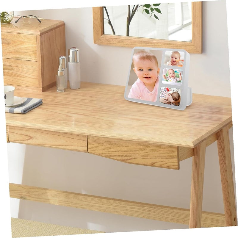 4-photo Collage Frame with Desktop Stand, Plastic Home Decorative Memorial Picture Display for Office and Living Room - Image 5