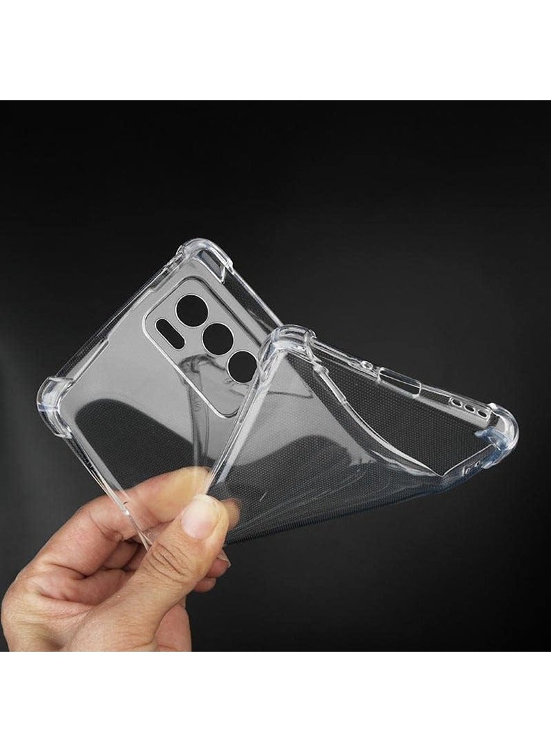 Theodor Oppo Reno 6 Pro 5G Clear Case, Shock-Absorption TPU Cell Phone Cover with Reinforced Corners, Soft Flexible & Crystal Clear Protective Bumper Case - Image 4
