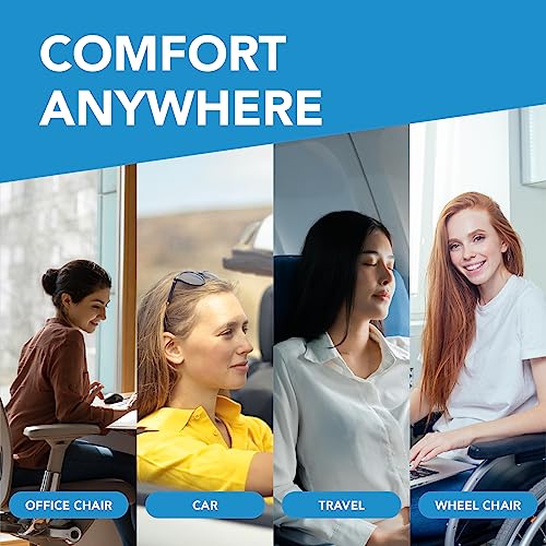 kingphenix Wedge Car Seat Cushion: Memory Foam Truck Seat Cushion for Car Seat Driver - Sciatica and Back Pain Relief - Enhancing Driving Comfort -Black - Image 5