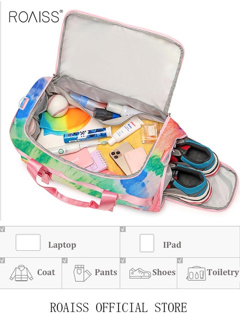 New Trend Travel Duffel Bag Sports Gym Tote Bag Shoulder Crossbody Overnight Bag for Women Men Weekender Labor Delivery Bag