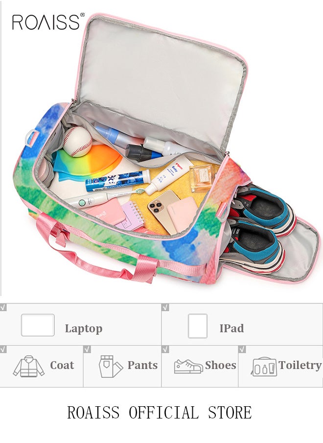 roaiss - New Trend Travel Duffel Bag Sports Gym Tote Bag Shoulder Crossbody Overnight Bag for Women Men Weekender Labor Delivery Bag - Image 1