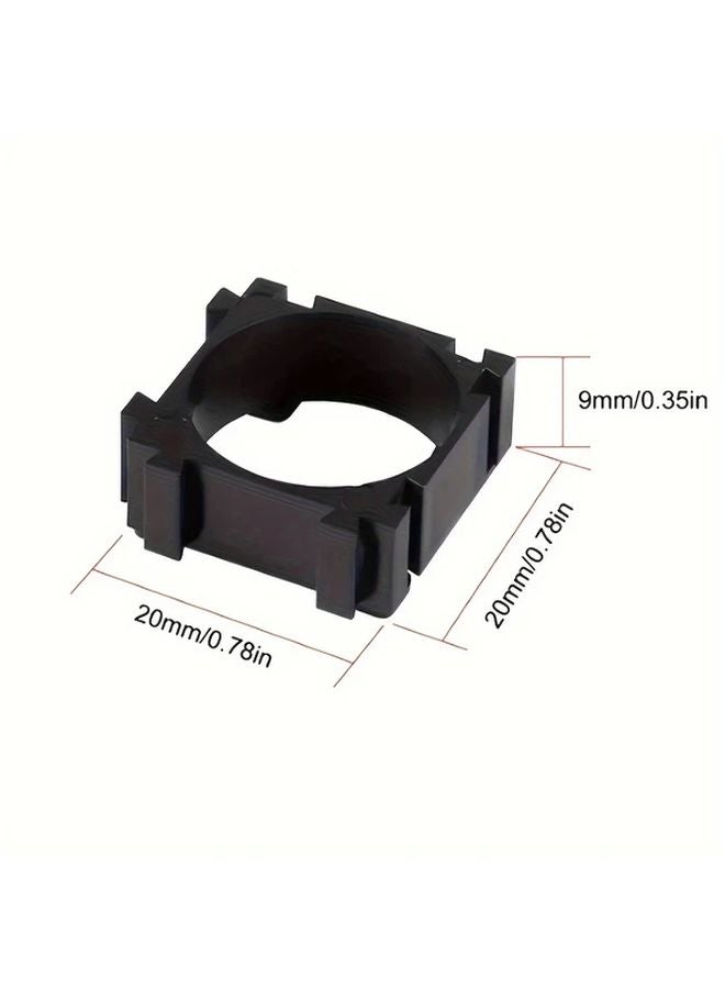 100 قطعة حامل بطارية ليثيوم 18650 حزمة براكيت بلاستيكية حامل خلايا أسطوانية فاصل - Image 3