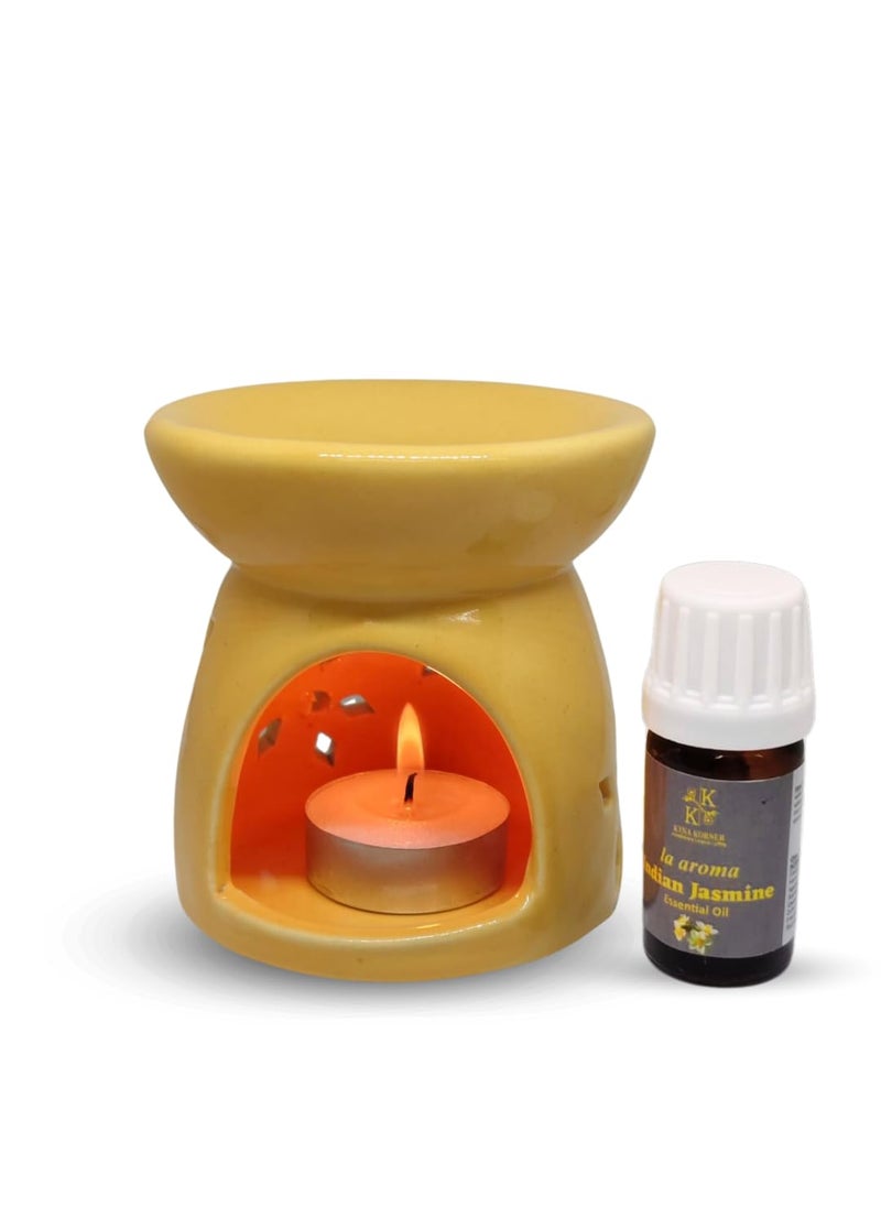 KYNA KORNER Tea Light Diffuser with Free essentail Oil 