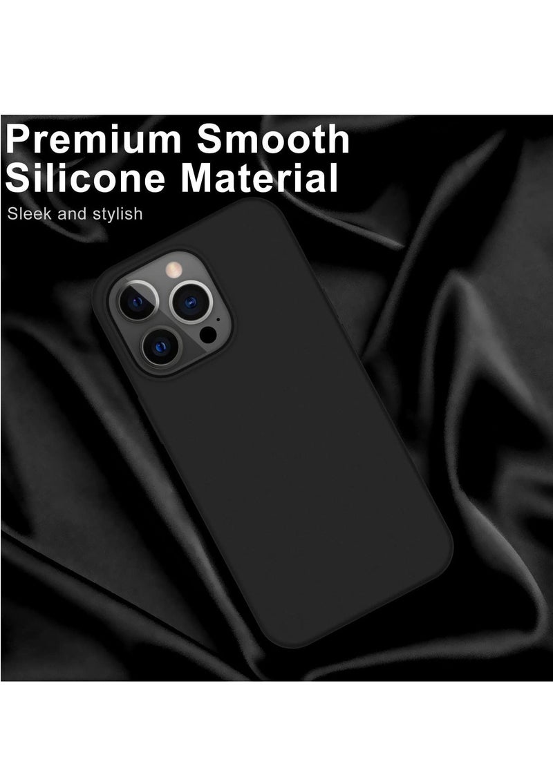 Raxoom iPhone 14 Pro Max Case with Screen Protector,Soft Flexible Silicone Gel Rubber Bumper Cover,Slim Fit Shockproof Protective Phone Case for iPhone 14 Pro Max 6.7" Black - Image 2