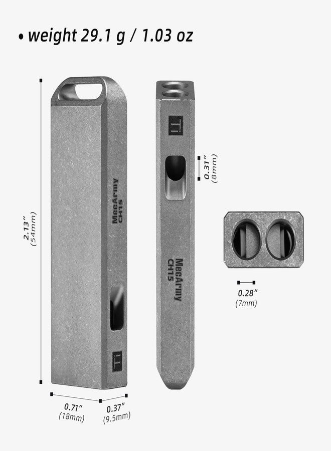 MecArmy CH15 Titanium Whistle with Dual-Tone Design and Keychain Ring - Loud and Reliable Survival Whistle for Emergency, Outdoor, Sports and More - Image 5