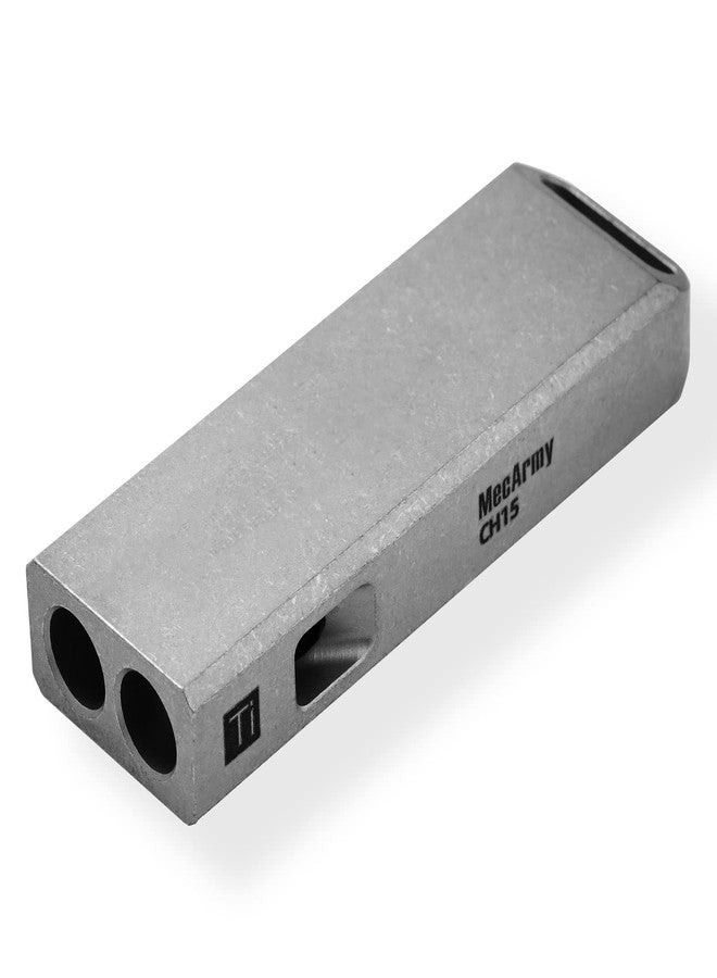 MecArmy CH15 Titanium Whistle with Dual-Tone Design and Keychain Ring - Loud and Reliable Survival Whistle for Emergency, Outdoor, Sports and More - Image 1