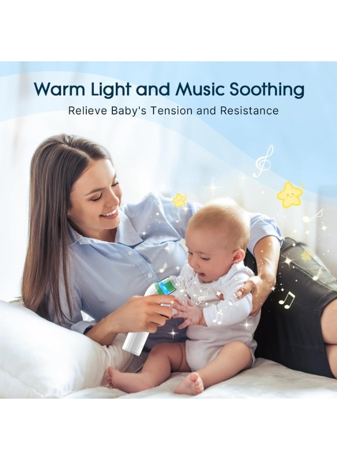 general Electric Nasal Aspirator for Baby, Nose Aspirator for Toddlers, Waterproof Baby Nose Sucker, Nose Cleaner with 3 Silicone Tips, Adjustable Suction Level, Music and Light Soothing Function - Image 2