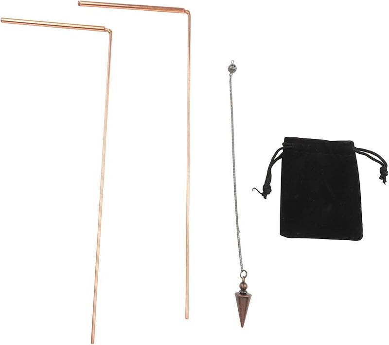 قضبان التنقيب النحاسية النقية ومجموعة عرافة البندول للعثور على المياه وكشف المعادن - Image 2