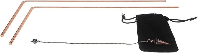 قضبان التنقيب النحاسية النقية ومجموعة عرافة البندول للعثور على المياه وكشف المعادن - Image 4