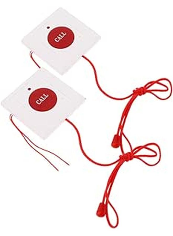 Wall Mounted Emergency Pull Cord Alarm System 2 Pack Easy Installation for Elderly Patient Care - Image 1
