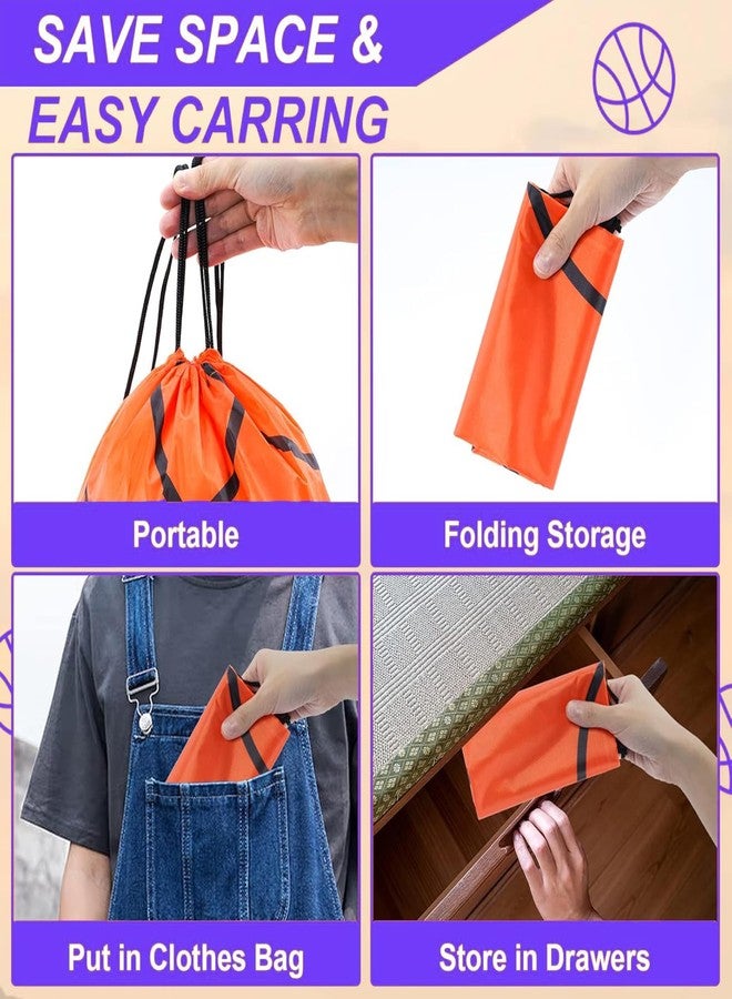Extrapins 12 Pack Basketball Drawstring Backpack,Drawstring Backpacks Bulk,Large Capacity, Reliable Material,for Sports Teams(Basketball) - Image 4