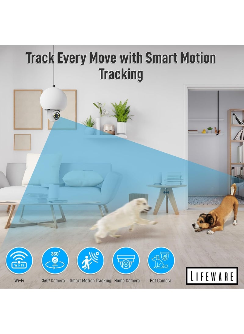 RJ RJ Bulb Camera - Indoor Camera with Motion Detection, WiFi Camera, Live-Stream & Recording - 360 Camera, 2 Way Audio, Indoor Security Camera, Pet Camera - Baby Camera Monitor  - Image 4