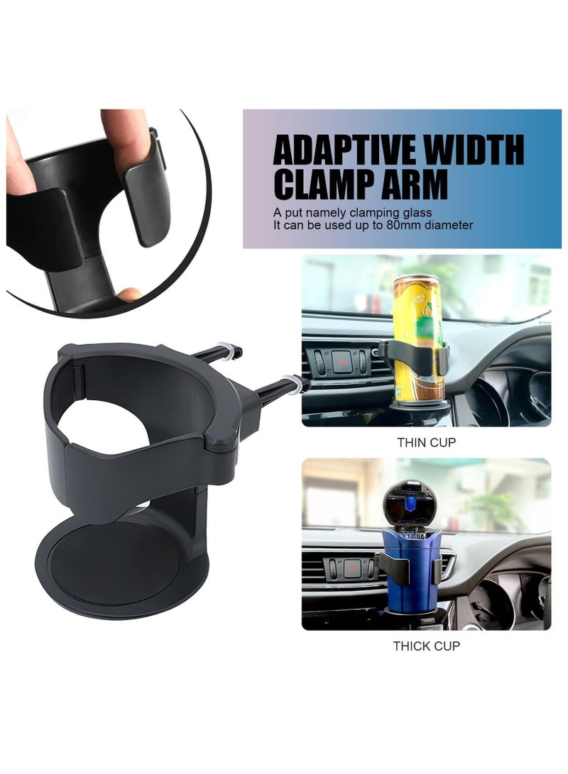 Cup Holder Expander for Car, Plastic Cup Holders, Car Cup Holder Expander with Adjustable Base, Cup Holder for Car, Adjustable Cup Holder for Car Air Vents (Black) - Image 5