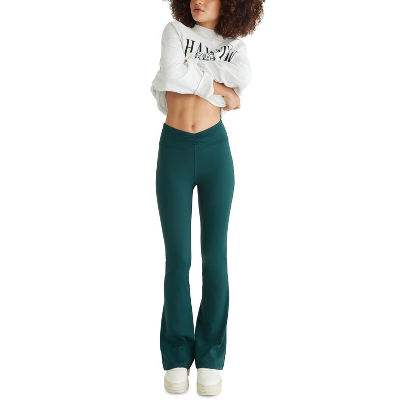Aeropostale Airsoft High-Rise Cinched Flare Legging, Ponderosa Pine, Small - Image 4