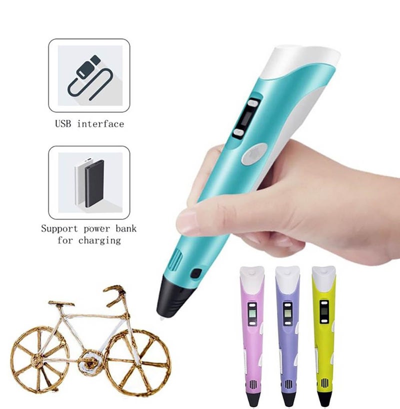 Mummy Please 【with Adaptor】| 3D Printing Pen with LCD Display【10 Metre Each 3 Filaments Extra】【Pack of 1】 (3D Pen Adaptor with 10 Metre Each Filaments Extra) - Image 5