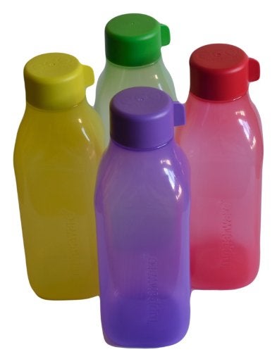 Tupperware Square Water Bottle Set 1 Litre 4Pieces - Image 3