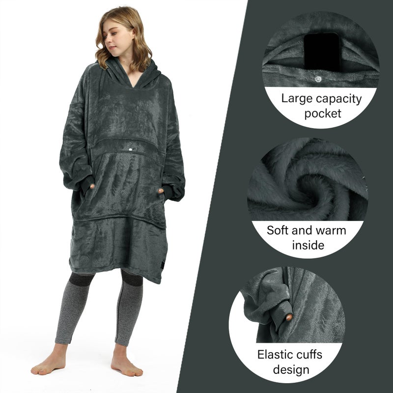 Catalonia Catalonia Full Body Oversized Blanket Hoodie Sweatshirt  Extra Long Wearable Fleece Pullover  Gift for Adult Men Women Wife Girlfriend  - Image 4