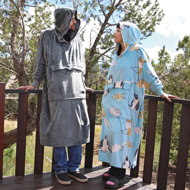 Catalonia Catalonia Full Body Oversized Blanket Hoodie Sweatshirt  Extra Long Wearable Fleece Pullover  Gift for Adult Men Women Wife Girlfriend  - Image 2