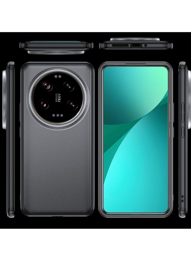 عام حافظة متوافقة مع شاومي 14 الترا ، حافظة شفافة متجمدة غطاء نحيف ، غلاف ممتص الصدمات للبشرة لهاتف شاومي 14 الترا - Image 1