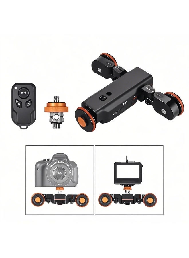 ANDOER L4 PRO Motorized Camera Video Dolly with Scale Indication Electric Track Slider Wireless Remote Control/1800mAh Rechargeable Battery 3 Speed Adjustable Mini Slider Skater for Canon Nikon Sony DSLR Camera iOS Android Smartphone, Black - Image 2