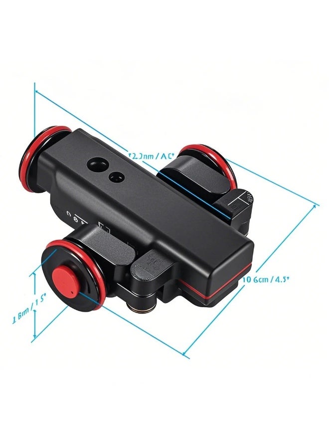 ANDOER L4 PRO Motorized Camera Video Dolly with Scale Indication Electric Track Slider Wireless Remote Control/1800mAh Rechargeable Battery 3 Speed Adjustable Mini Slider Skater for Canon Nikon Sony DSLR Camera iOS Android Smartphone, Black - Image 4
