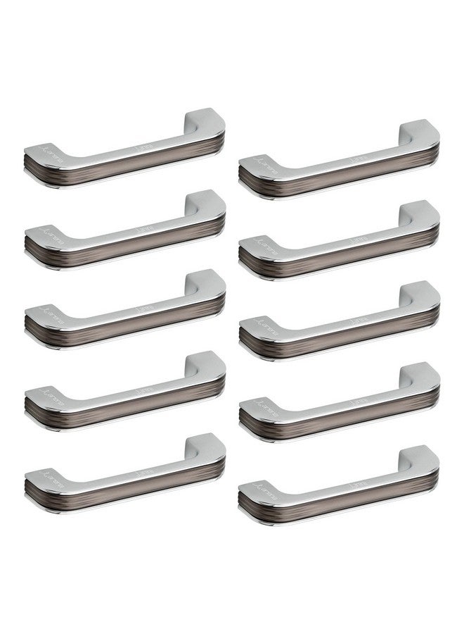 أرينا مقبض خزانة أرينا الزنكي (10 قطع) مقاس 4 بوصات، بلونين رمادي وكروم، مقبض سحب خزانة لجميع أنواع خزائن المطبخ والأبواب والأثاث الخشبي ومقبض الأدراج ومقابض سحب الخزانة - Image 1