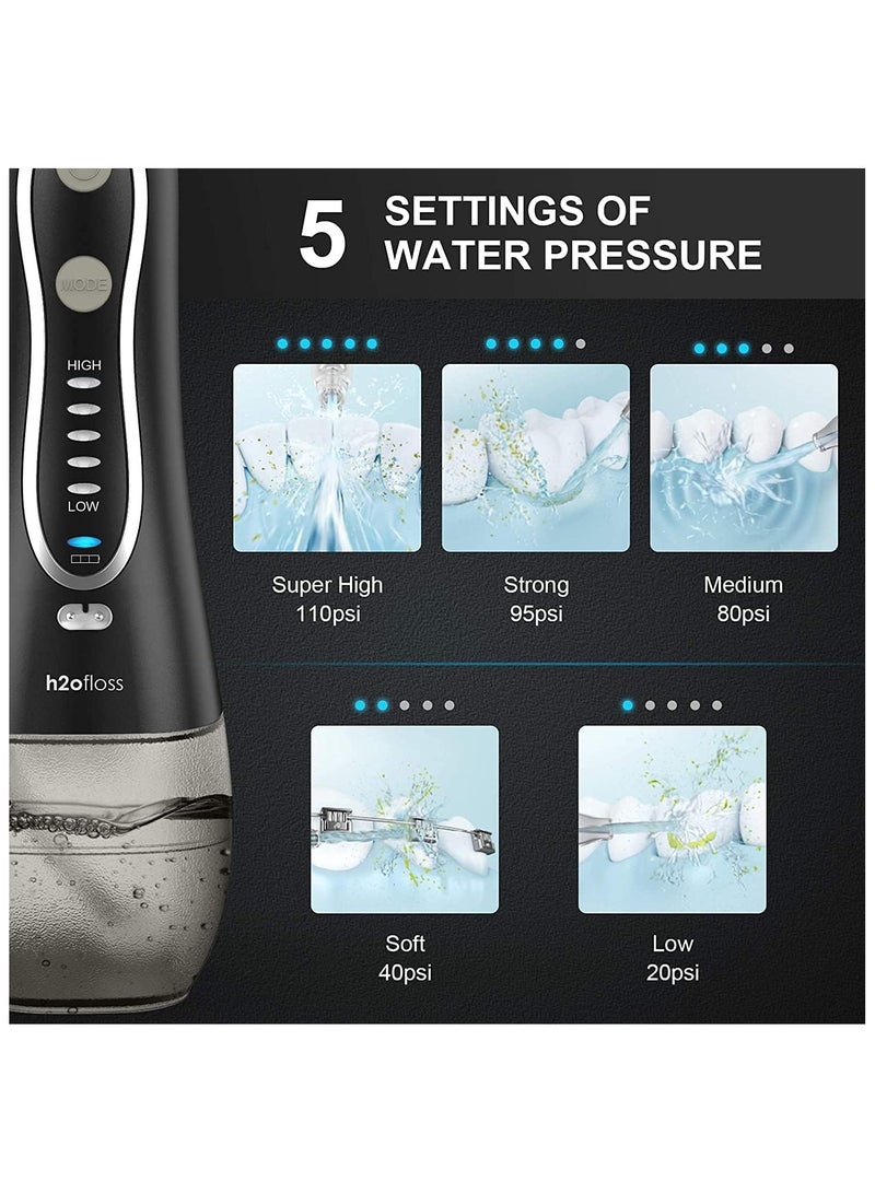 Professional Water Flosser, Cordless Oral Irrigador,  for Teeth Braces Gums Care and Deep Cleaning, Rechargeable Dental Flosser, with Ipx7 Waterproof Design, Portable BPA-Free Teeth Cleaner for Home and Travel - Image 3