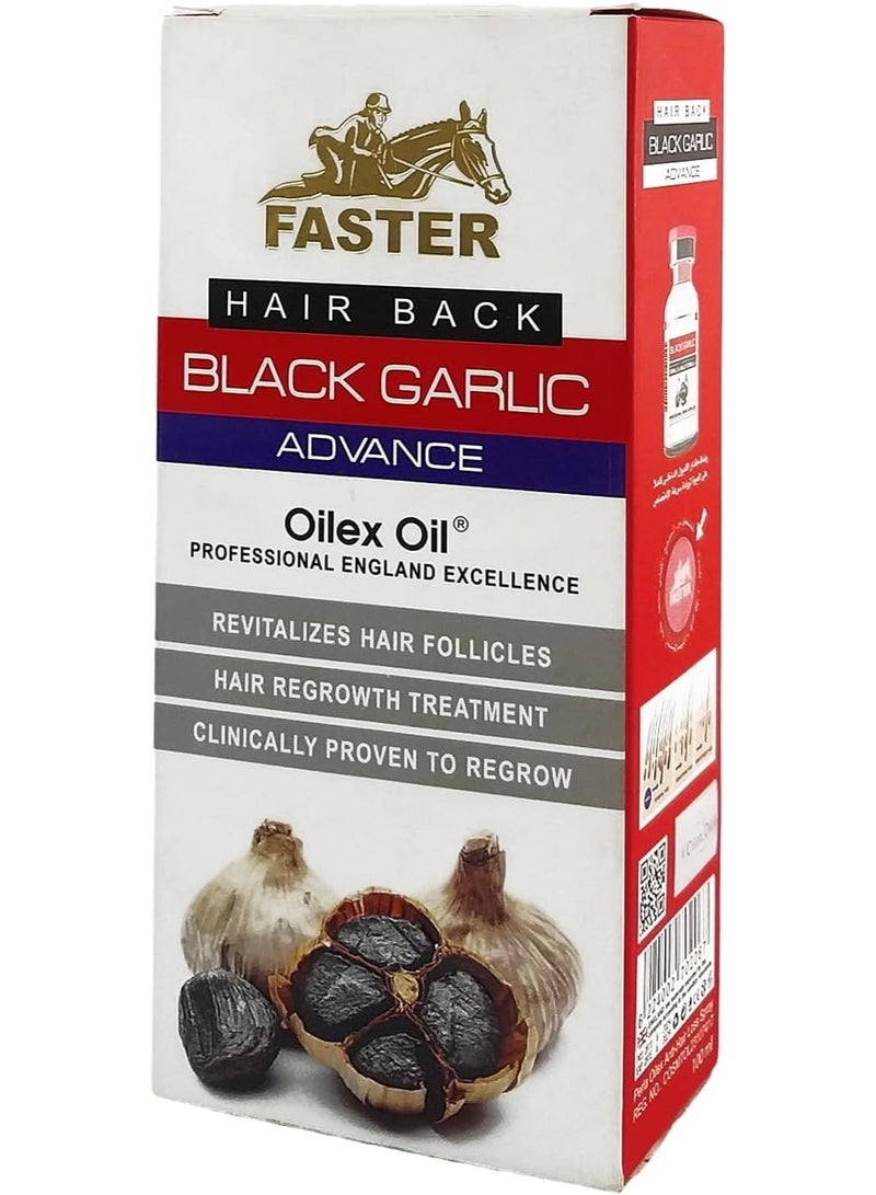 FasterS Faster Hair Back Black Garlic Advance Oilex Oil  - 100 Ml White - Image 3