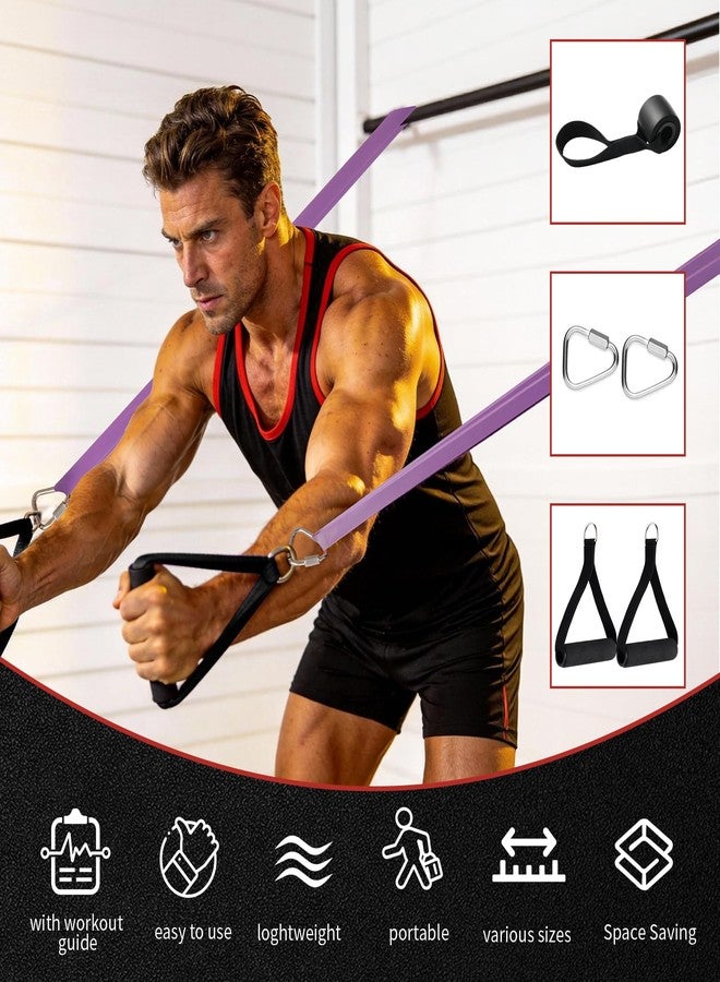 Nexora Resistance Bands Set, 5 Pack 8-125 lbs Natural Rubber Exercise Bands with Door Anchor Soft Handles Storage Bag, Heavy Duty Workout Bands for Men Women Home Gym Yoga Pilates Physical Therapy - Image 4