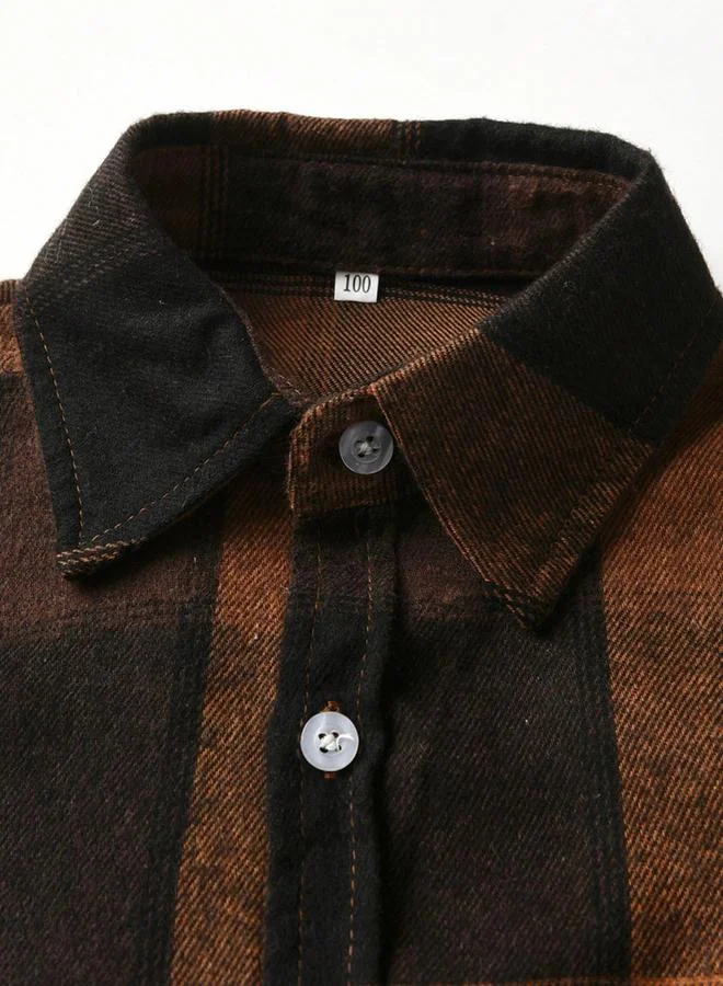 تايك تو قميص بطبعة مربعات وتفاصيل أزرار