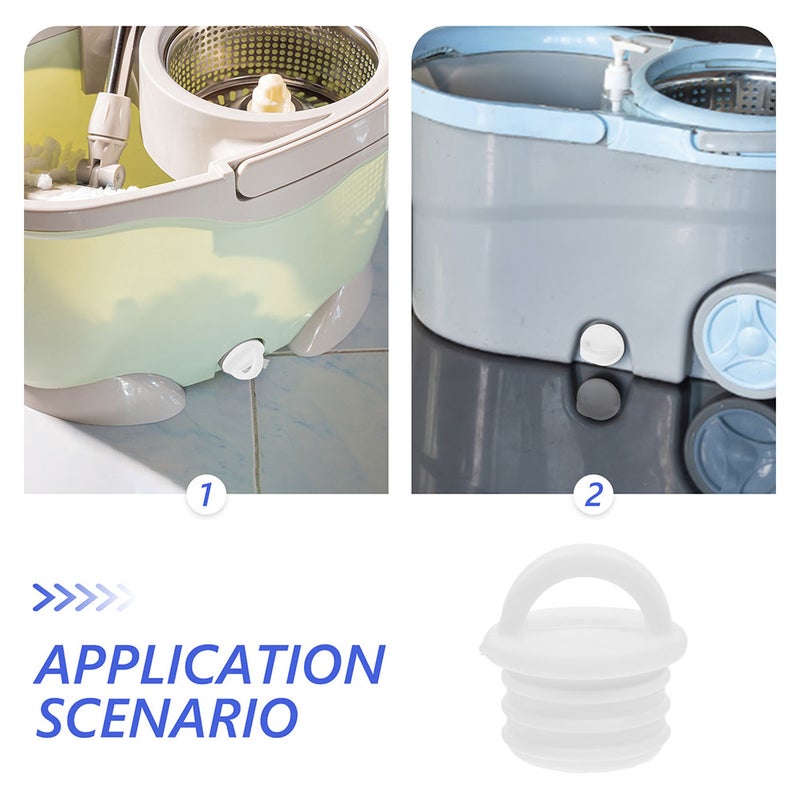 2pcs Flat Mop Bucket Plug Leakproof Outlet Small Mop Buckets Drain Rubber Hole Plug Drain Outlet Seal to Prevent Leaks - Image 4