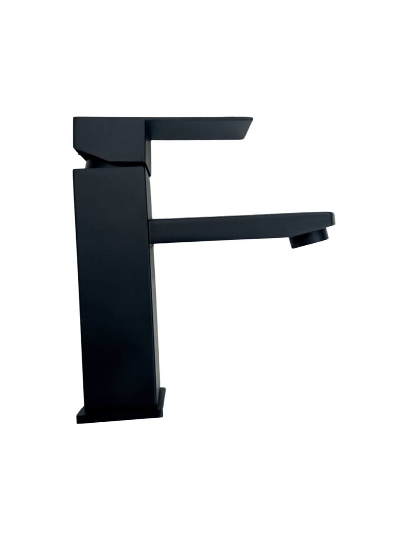 Black Bathroom Sink Faucet | Deck Mount Brass Bowl Basin Single Hole One Handle Spout Mixer Tap - Image 1