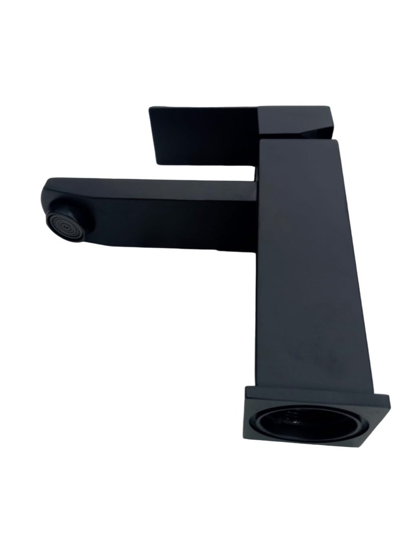 Black Bathroom Sink Faucet | Deck Mount Brass Bowl Basin Single Hole One Handle Spout Mixer Tap - Image 2