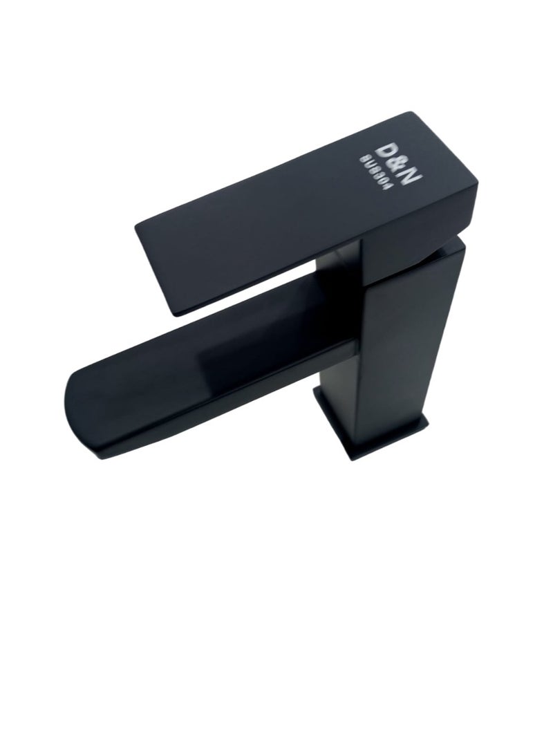 Black Bathroom Sink Faucet | Deck Mount Brass Bowl Basin Single Hole One Handle Spout Mixer Tap - Image 3