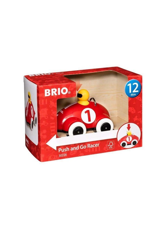 BRIO Infant Toddler 30226 - Push & Go Racer - Classic Race Car with Push and Go Function for for Kids Ages 1 and Up - Image 1