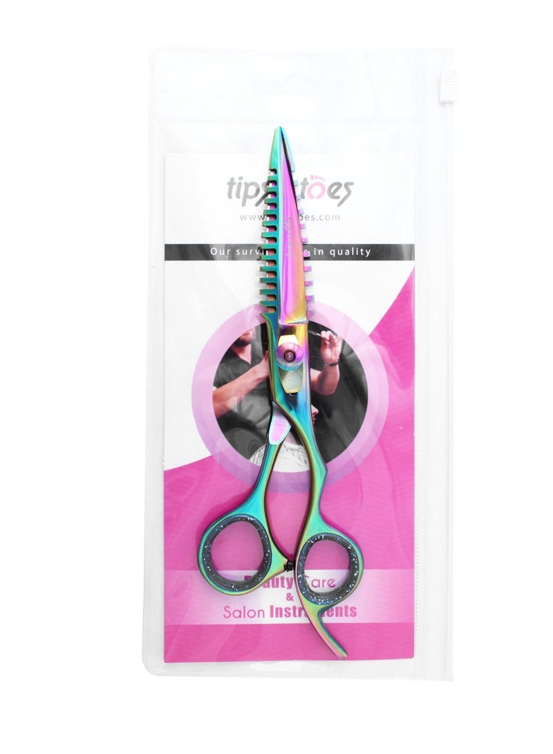 Tips&Toes Professional Double Edged Hair Salon Stylist Barber Thinning Shears Scissors High-Performance Japanese-Steel Haircutting Shears for Extreme Precision Cutting, Trimming, Barbering, salon - Image 5