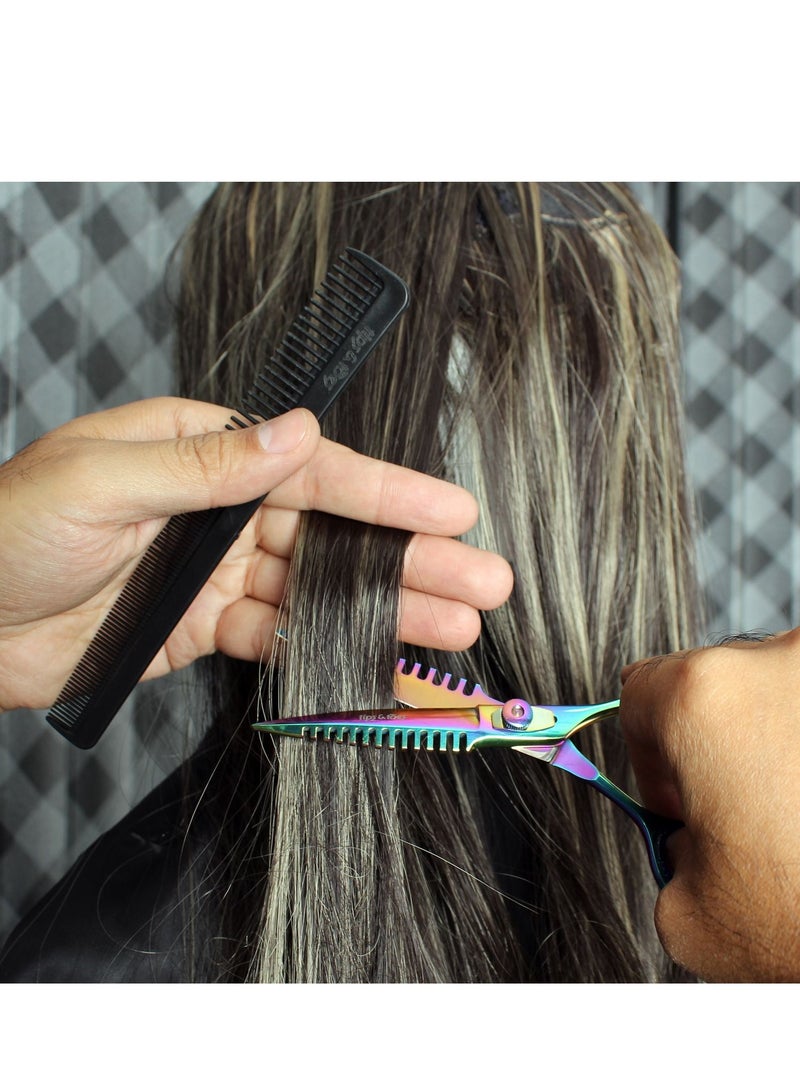 Tips&Toes Professional Double Edged Hair Salon Stylist Barber Thinning Shears Scissors High-Performance Japanese-Steel Haircutting Shears for Extreme Precision Cutting, Trimming, Barbering, salon - Image 4