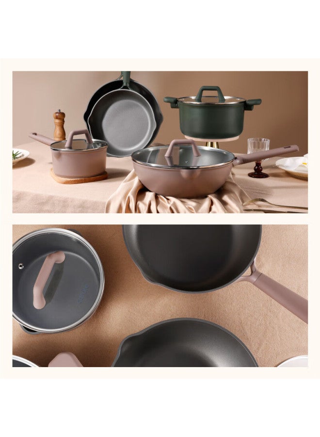 Carote Non-Stick Deep Frying Pan For Steak Titanium Pan For Home Induction Cooker Pan Frying Egg Pan - Without Lid - Image 4