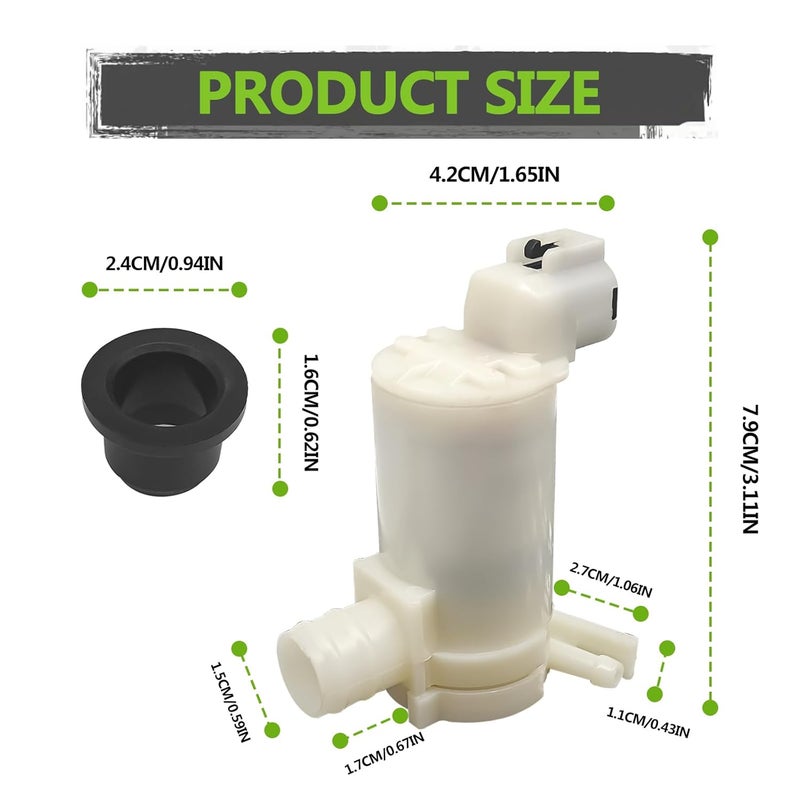 NOTISH Windshield Washer Motor Pump with Grommet - Image 2