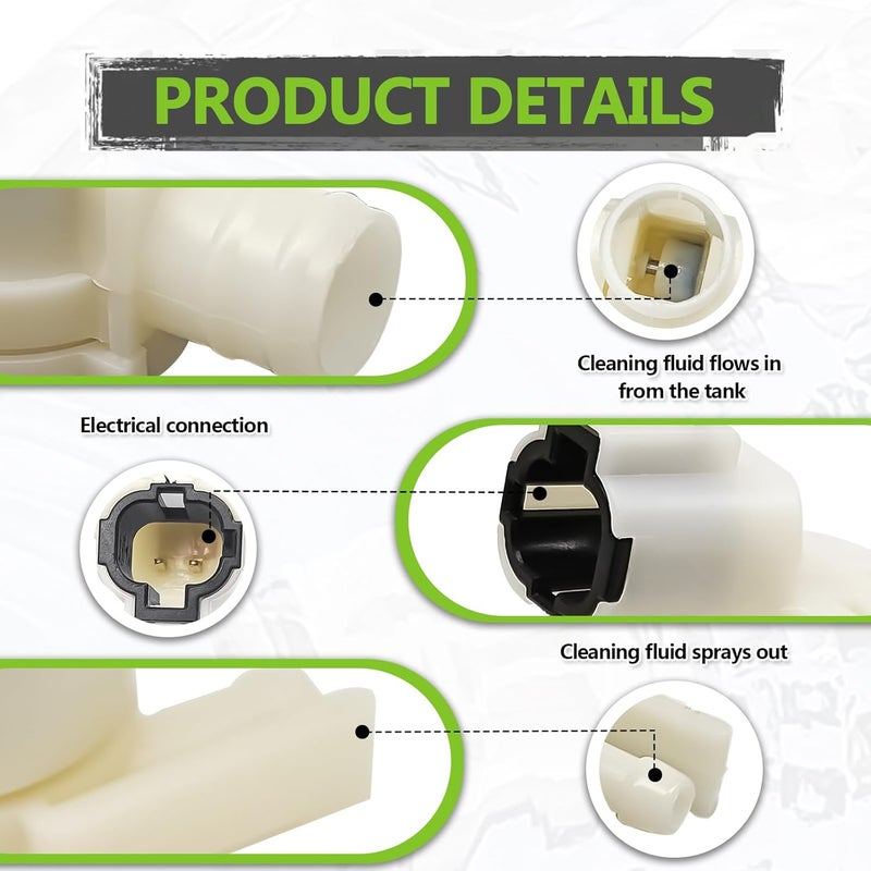 NOTISH Windshield Washer Motor Pump with Grommet - Image 4
